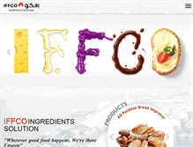 Tablet Screenshot of iffcoingredients.com